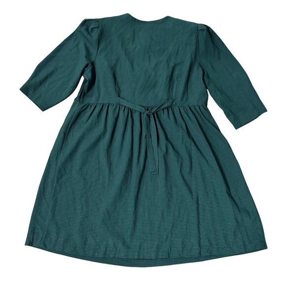 Vintage Dress Green Plaid 1990s Knot Accent Lady Dorby Plus Size Retro Mom Style - Picture 3 of 8